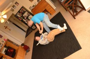 Matt dealing me but a flesh wound Christmas 2012